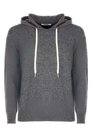 Grey virgin wool sweatshirt with hood MAURO GRIFONI | GV110015127009
